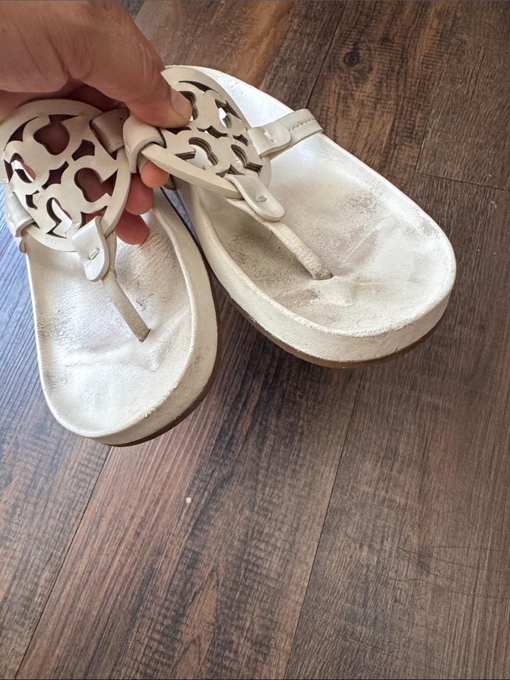 Tory Burch white Logo Thong Sandals - Picture 7 of 13